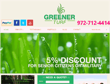 Tablet Screenshot of mygreenerturf.com